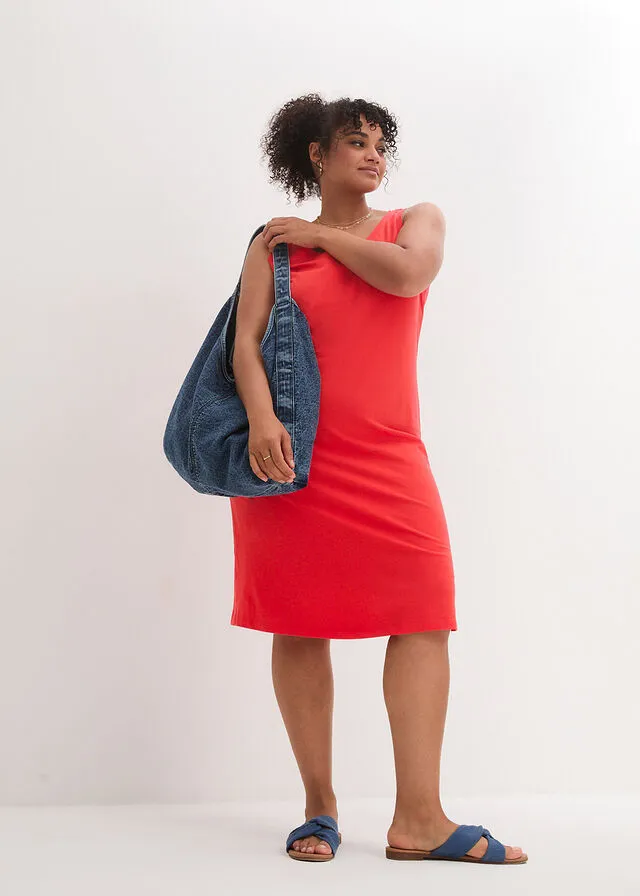 Vestido de punto con abertura Amapola