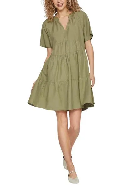 Vestido Vila Viprisilla Verde Para Mujer