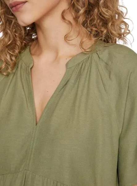 Vestido Vila Viprisilla Verde Para Mujer