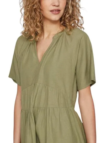 Vestido Vila Viprisilla Verde Para Mujer