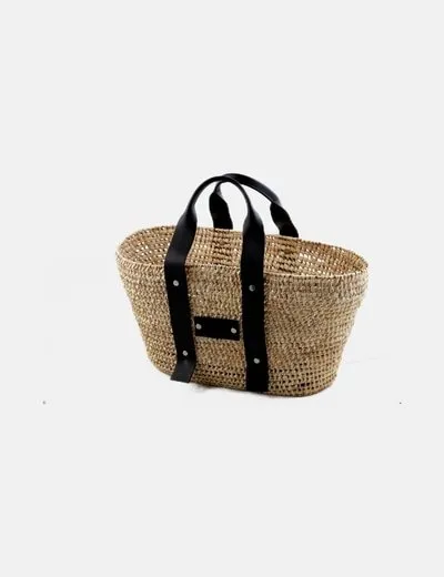 Vienty Capazo playero detalle piel