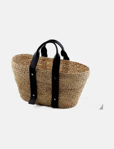 Vienty Capazo playero detalle piel