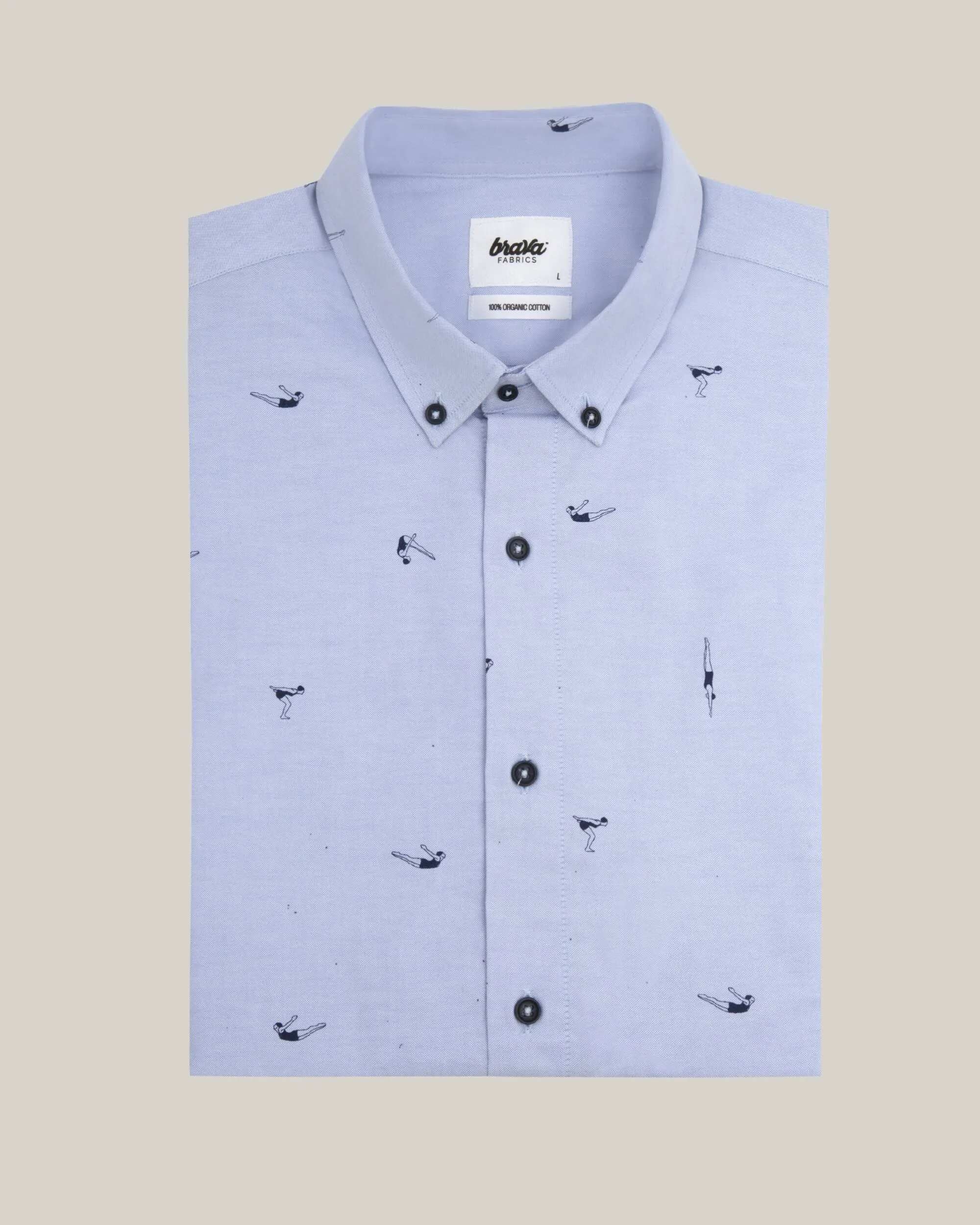 Vintage Swimmer Printed Shirt