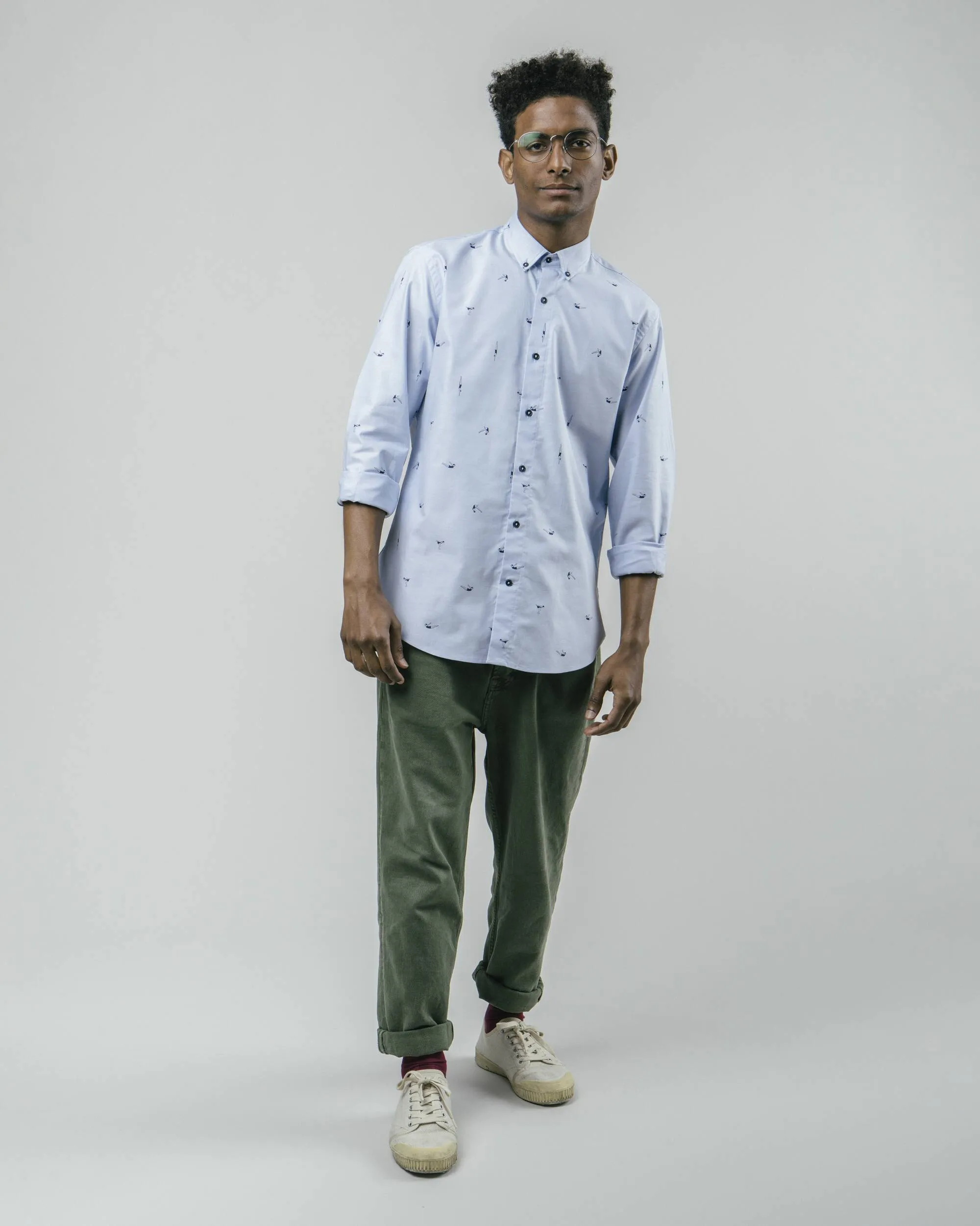 Vintage Swimmer Printed Shirt