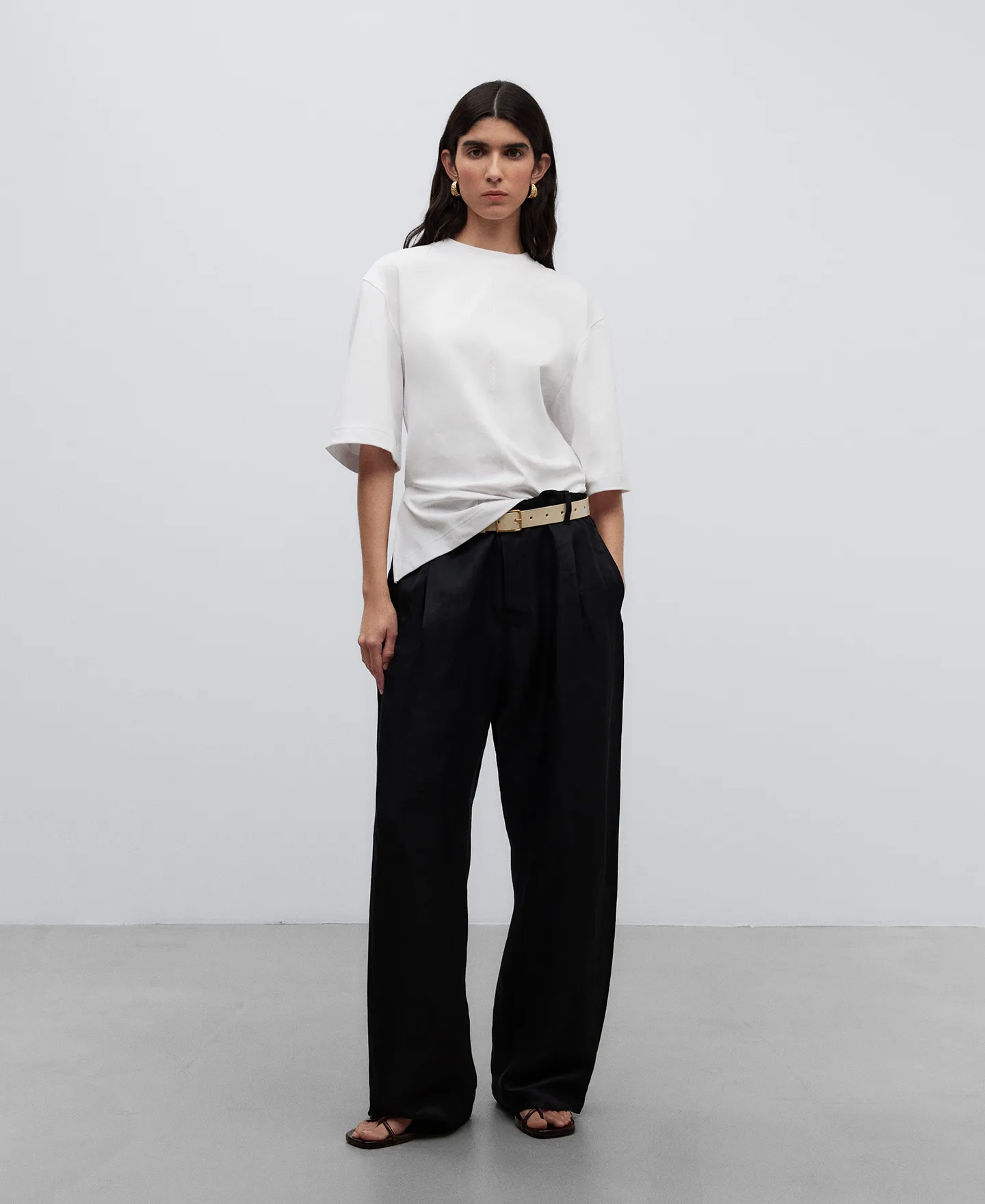WHITE COTTON TSHIRT WOMAN