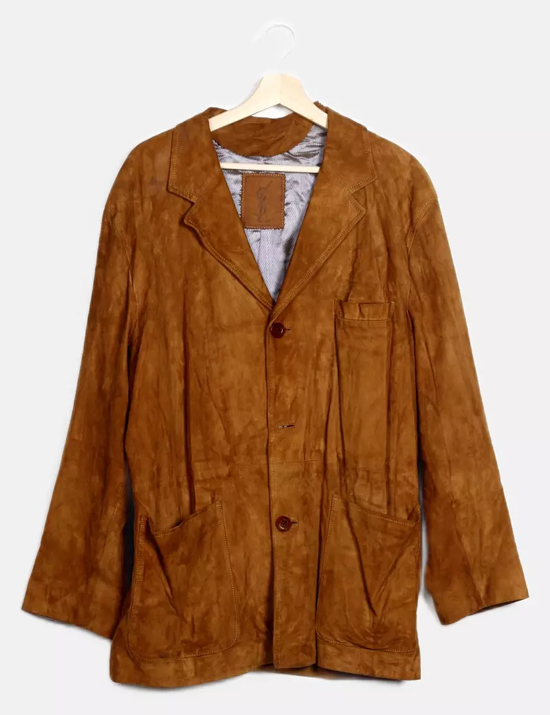 Yves Saint Laurent Chaquetón Piel