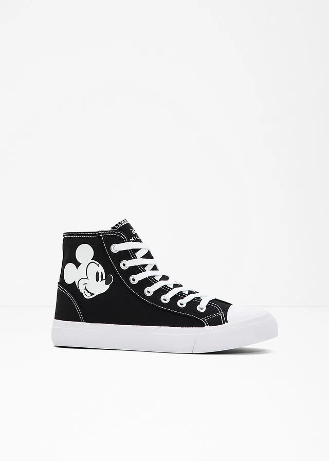 Zapatillas de caña alta de Disney Mickey Mouse Negro
