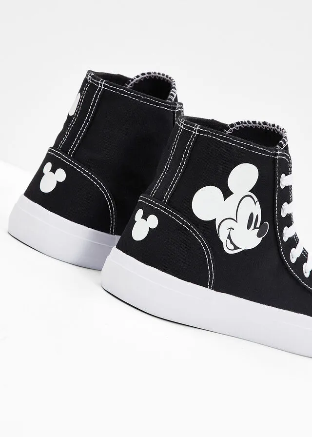Zapatillas de caña alta de Disney Mickey Mouse Negro