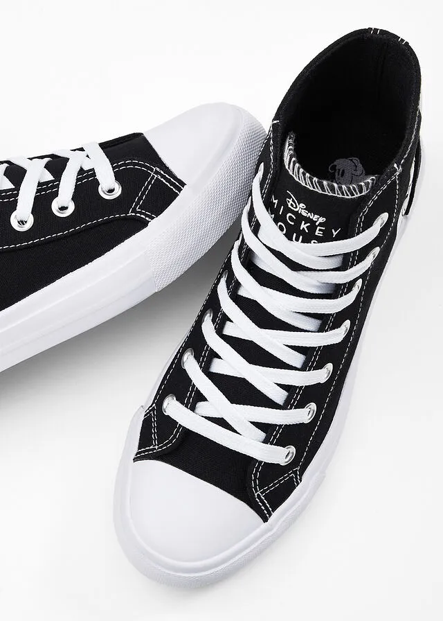 Zapatillas de caña alta de Disney Mickey Mouse Negro