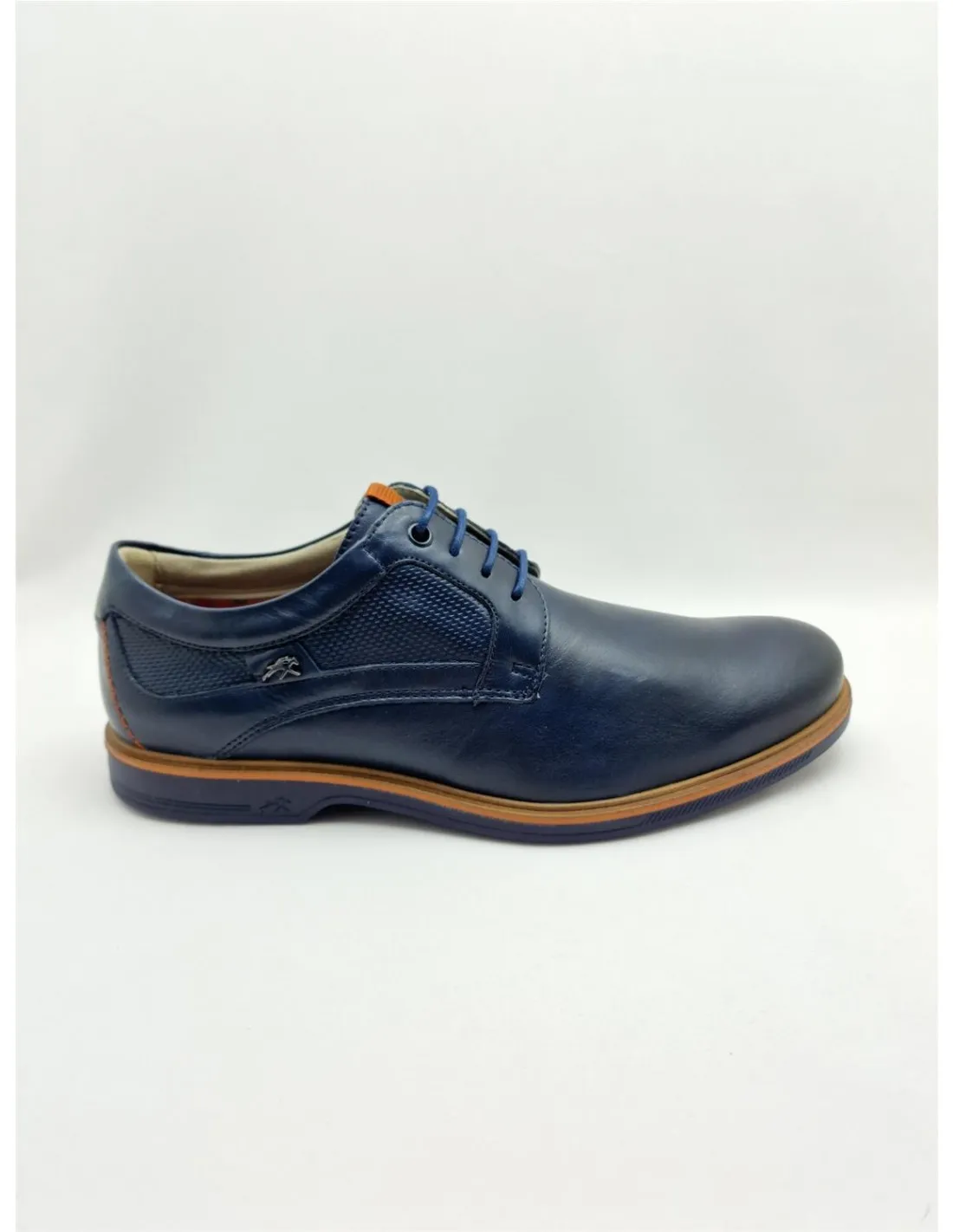 Zapato de hombre Fluchos en azul marino/cuero F1744