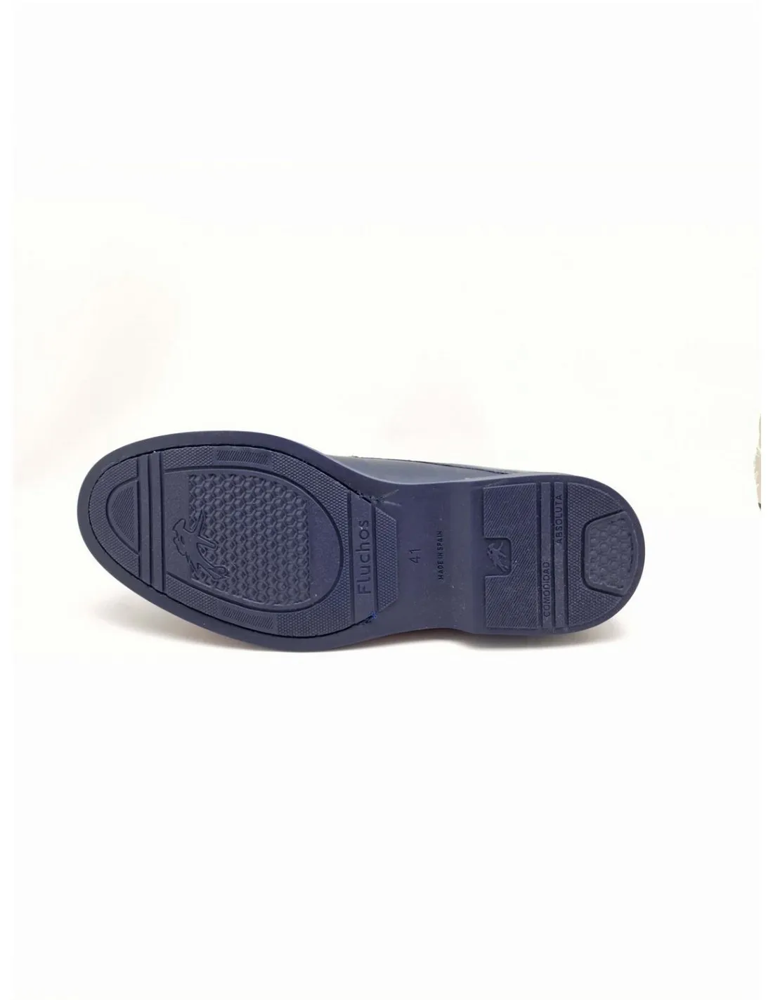 Zapato de hombre Fluchos en azul marino/cuero F1744