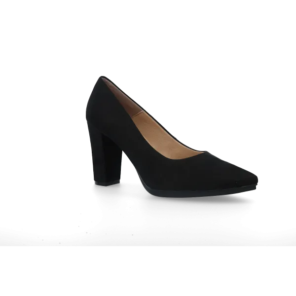 ZAPATOS TACON COMODO MUJER PIEL de ANTE MOD. MEGAN