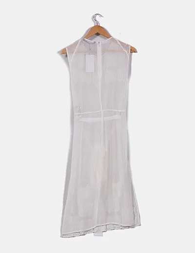 Zara Túnica en crudo con bordados