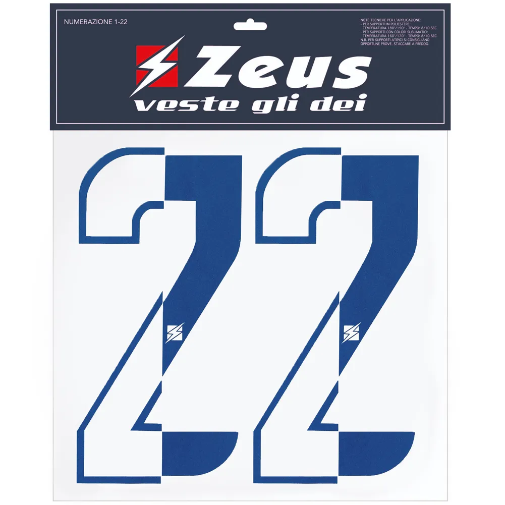 ZEUS NúMEROS TERMOADHESIVOS 122 10CM MEDIO ROYAL BLUE